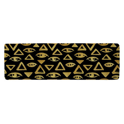 Benjamin Tate Design Eyes & Pyramids Runner Special Soft Home Rug from B&Q