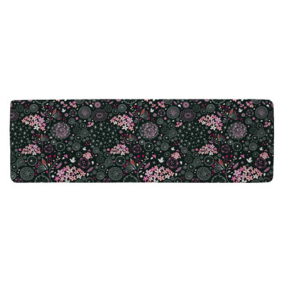 Benjamin Tate Design Different Flowers Shapes & Birds Runner Special Soft Home Rug from B&Q