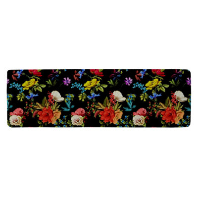 Benjamin Tate Design Bright Vibrant Flowers Runner Special Soft Home Rug from B&Q
