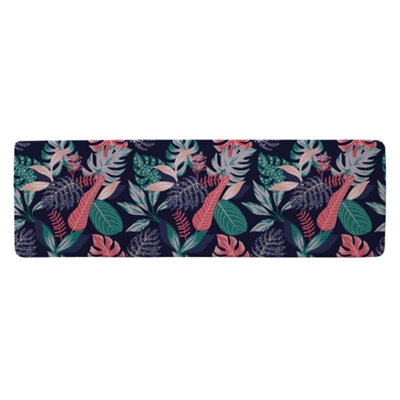 Benjamin Tate Design Tropical Plant Leaves Runner Special Soft Home Rug from B&Q