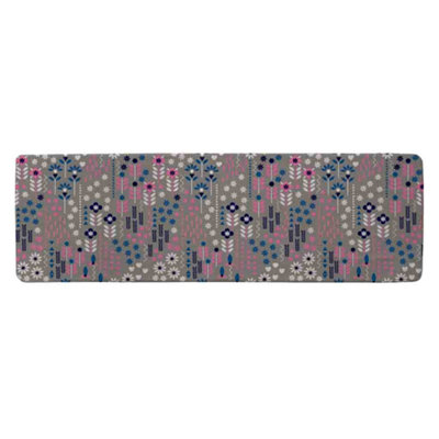 Benjamin Tate Design Pink/Blue/White Selection Of Flowers In & Runner Special Soft Home Rug