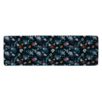 Benjamin Tate Design Roses & Other Bright Flowers Runner Special Soft Home Rug from B&Q