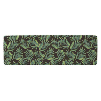 Benjamin Tate Design Green Palm Leaves Runner Special Soft Home Rug from B&Q