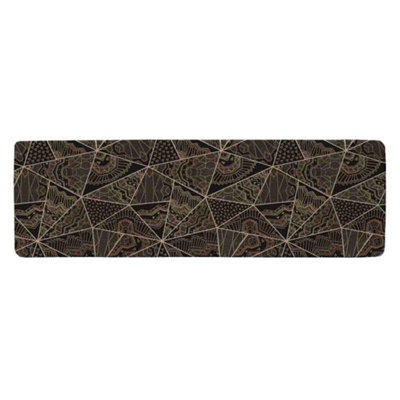 Benjamin Tate Design Geometric Triangles With Patterns Runner Special Soft Home Rug from B&Q