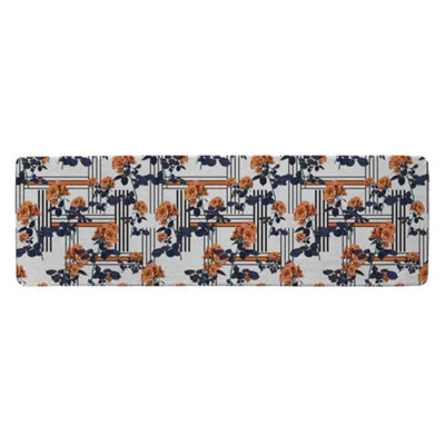 Benjamin Tate Design Geometric Lines & Flowers Runner Special Soft Home Rug from B&Q