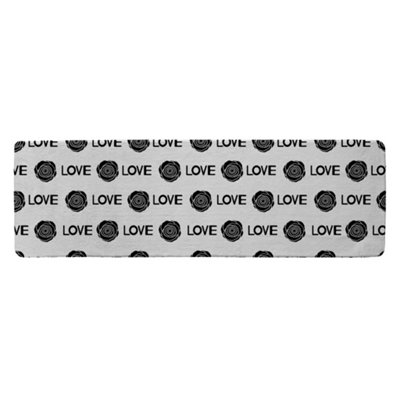 Benjamin Tate Design Rose & Love Print Runner Special Soft Home Rug from B&Q