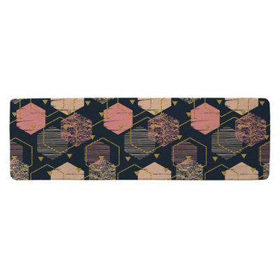 Benjamin Tate Design Hexagons Runner Special Soft Home Rug from B&Q