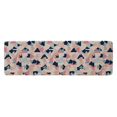 Benjamin Tate Design Pastel Coloured Triangles Runner Special Soft Home Rug from B&Q