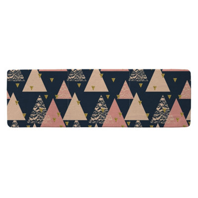 Benjamin Tate Design Triangle Pattern Runner Special Soft Home Rug from B&Q