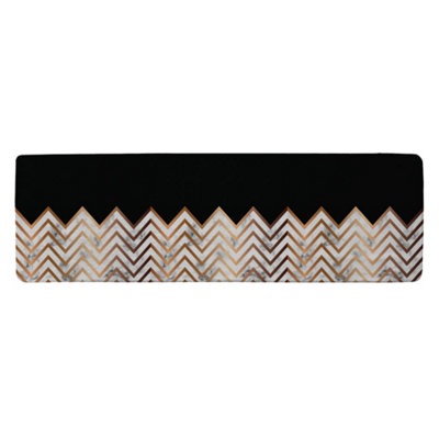 Benjamin Tate Design Marble Zig Zag Pattern Runner Special Soft Home Rug from B&Q