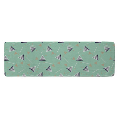 Benjamin Tate Design Geometric Triangle Stripes Runner Special Soft Home Rug from B&Q