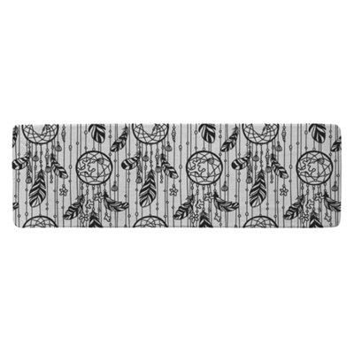 Benjamin Tate Design Black Contour Runner Special Soft Home Rug from B&Q