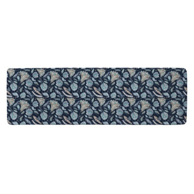 Benjamin Tate Design Boho Chic Indigo Pattern Runner Special Soft Home Rug from B&Q