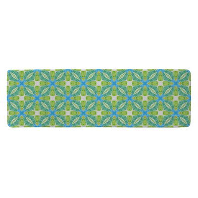 Benjamin Tate Design Green Optimal Boho Chic Runner Special Soft Home Rug from B&Q