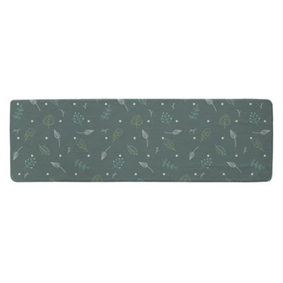 Benjamin Tate Design Hand Drawn Leaves Runner Special Soft Home Rug from B&Q