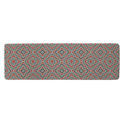 Benjamin Tate Design Repeated Squares And Rhombuses Ornamental Abstract Tribal Motif Runner Special Soft Home Rug from B&Q