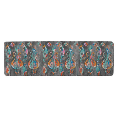 Benjamin Tate Design Trendy Tribal Pattern In Watercolour Style Runner Special Soft Home Rug from B&Q