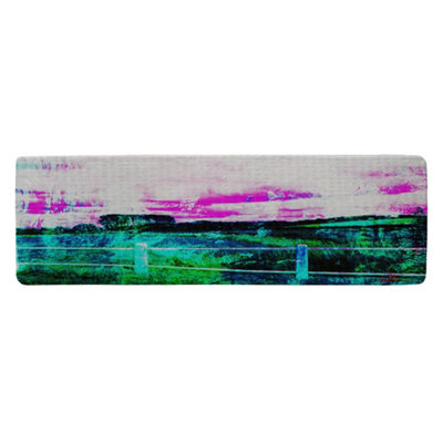 Benjamin Tate Design Fluorescent Countryside Runner Special Soft Home Rug from B&Q