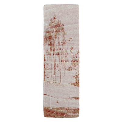 Benjamin Tate Design Bronze Palm Runner Special Soft Home Rug from B&Q