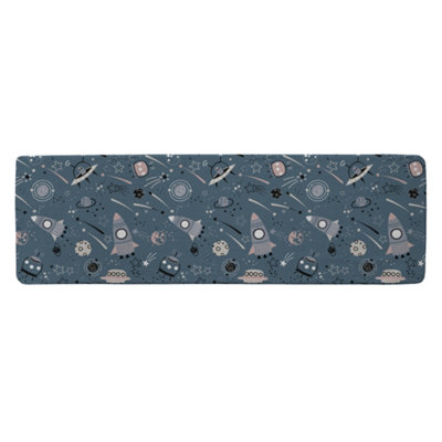 Benjamin Tate Design Spaceships And Planets With Stars Runner Special Soft Home Rug from B&Q