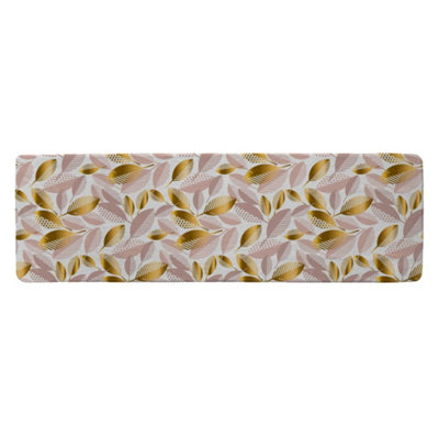 Benjamin Tate Design Pastel Rose And Gold Autumn Runner Special Soft Home Rug from B&Q
