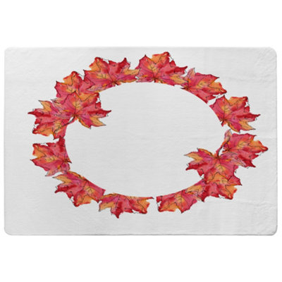 Benjamin Tate Design Autumn Reath Special Soft Home Rug from B&Q