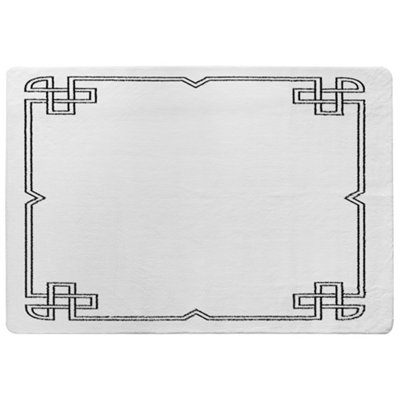 Benjamin Tate Design Roman Ornamental Frame Special Soft Home Rug from B&Q