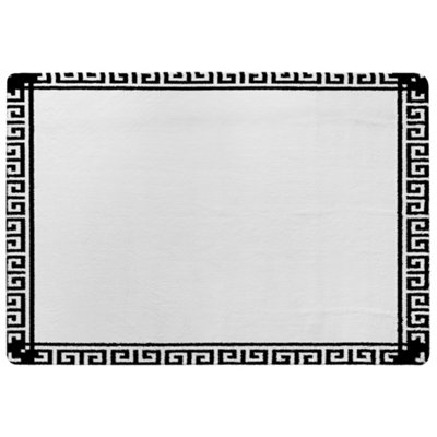 Benjamin Tate Design Greek Key Border Frame Special Soft Home Rug from B&Q