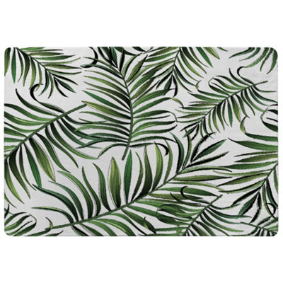 Benjamin Tate Design Palm Leaves Special Soft Home Rug from B&Q