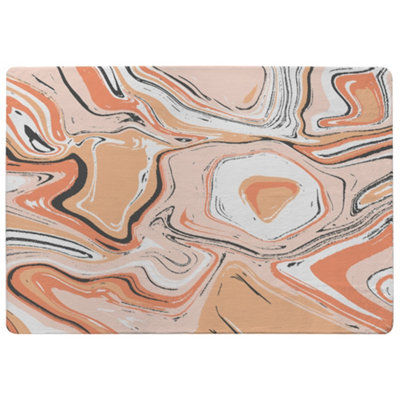 Benjamin Tate Design Pink Marble Special Soft Home Rug from B&Q
