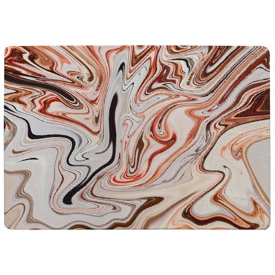 Benjamin Tate Design Pink Rippled Marble Special Soft Home Rug from B&Q
