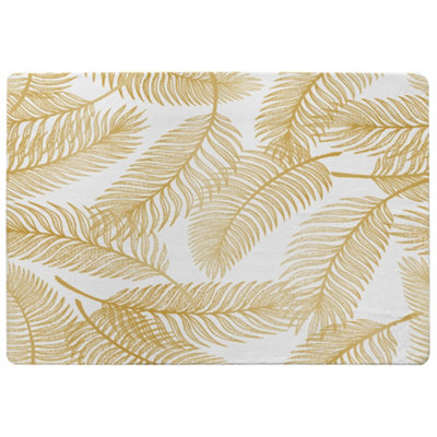 Benjamin Tate Design Golden Leaves Special Soft Home Rug from B&Q