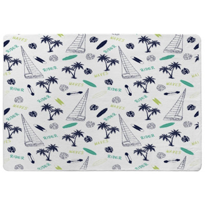 Benjamin Tate Design Waves Rider Special Soft Home Rug from B&Q