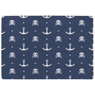 Benjamin Tate Design Anchor With Skull & Bones Special Soft Home Rug from B&Q