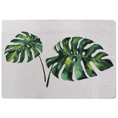 Benjamin Tate Design Twin Tropical Leaves Special Soft Home Rug from B&Q
