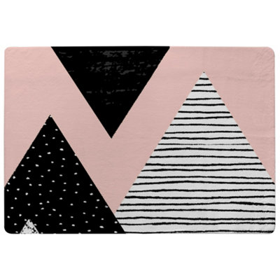 Benjamin Tate Design Geometric Triangles Special Soft Home Rug from B&Q
