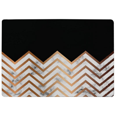 Benjamin Tate Design Marble Zig Zag Pattern Special Soft Home Rug from B&Q