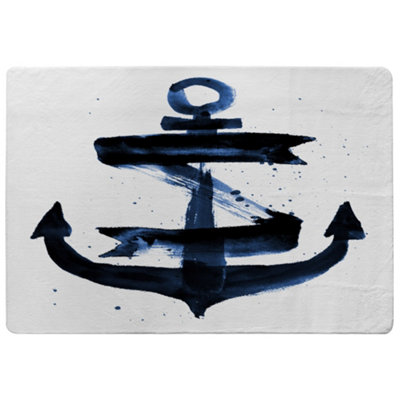 Benjamin Tate Design Watercolour Anchor Special Soft Home Rug from B&Q
