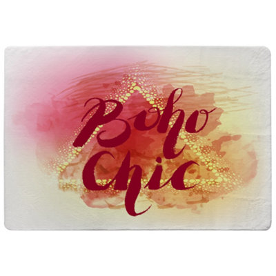 Benjamin Tate Design Boho Chic Lettering Special Soft Home Rug from B&Q