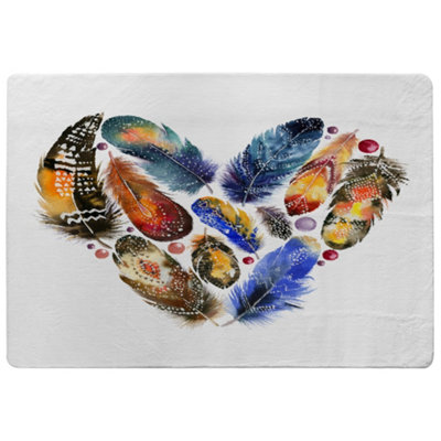 Benjamin Tate Design Boho Tribal Heart Special Soft Home Rug from B&Q
