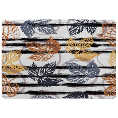 Benjamin Tate Design Cute Autumn Leaves Special Soft Home Rug from B&Q