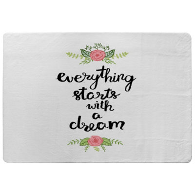 Benjamin Tate Design Everything Starts With A Dream Special Soft Home Rug from B&Q