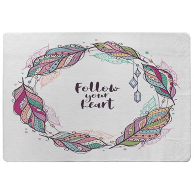 Benjamin Tate Design Follow Your Heart Special Soft Home Rug from B&Q
