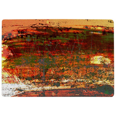 Benjamin Tate Design Red Branches Special Soft Home Rug from B&Q