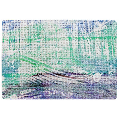 Benjamin Tate Design Washed Up Blue Special Soft Home Rug from B&Q