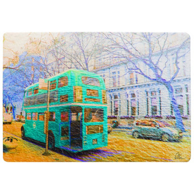 Benjamin Tate Design London Bus Green Rear Special Soft Home Rug from B&Q