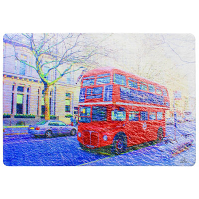 Benjamin Tate Design London Bus Red Special Soft Home Rug from B&Q