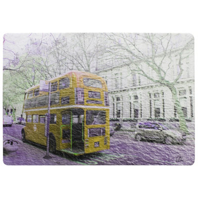 Benjamin Tate Design London Bus Yellow Rear Special Soft Home Rug from B&Q