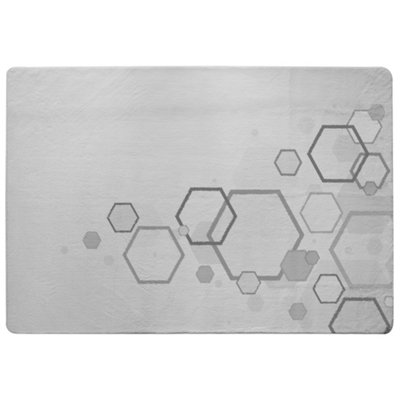 Benjamin Tate Design Abstract Hexagon Special Soft Home Rug from B&Q
