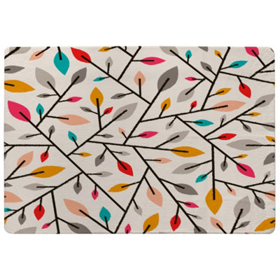 Benjamin Tate Design Autumn Leaves And Twigs Special Soft Home Rug from B&Q
